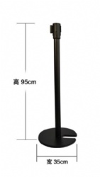 CHJ60 2m rope barrier stanchion post