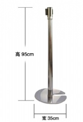CHJ64 3m rope barrier stanchion post