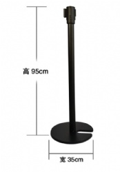 CHJ65 3m rope barrier stanchion post