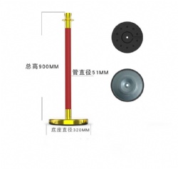 CHJ73 rope barrier stanchion post