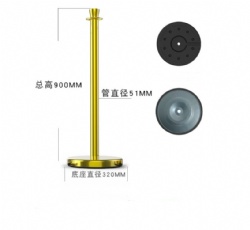 CHJ75 rope barrier stanchion post