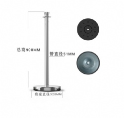CHJ76 rope barrier stanchion post