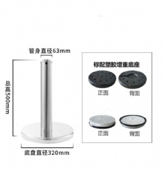 CHJ04 rope barrier stanchion post